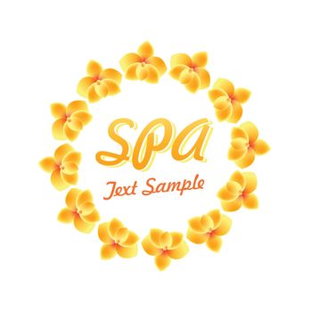 Round Vector Illustration for Spa community with copy space