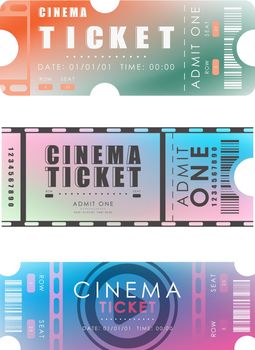 Ticket template set. Pass card design. Isolated. Vector.
