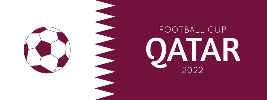Qatar football cup 2022. Football championship. Flat vector illustration