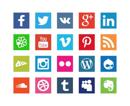 Collection of Style Social Media Icons