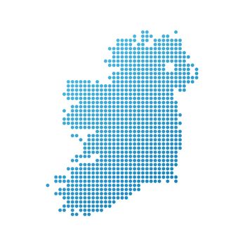 Map of Ireland, Vector Icon in blue modern style