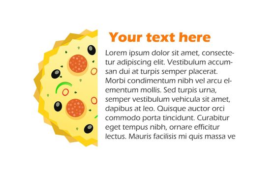 Pizza With Space For Your Text