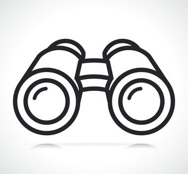 binoculars thin line icon isolated