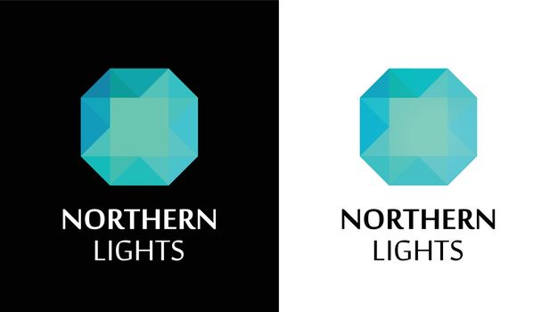 Logo with Northern Lights Shine