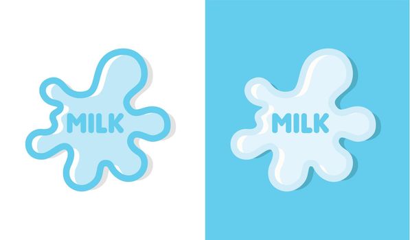 Set of Icons with Milky Drops