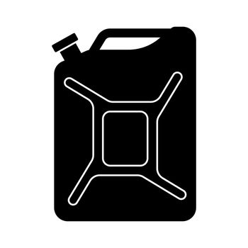 Canister icon. Fuel tank icon. Black canister icon in flat design.