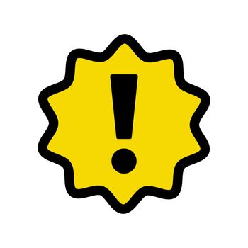 Warning icon with zigzag balloon. Danger sign. Warning alert. Vector.