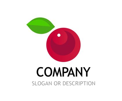 Berry Logo isolated on white background, vector