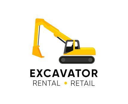 Excavator logo with Title company and Tagline