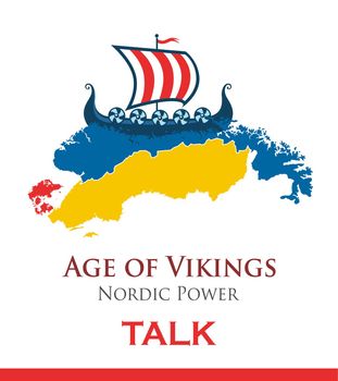 Poster design for a talk lecture on the history of Scandinavia and the Vikings.