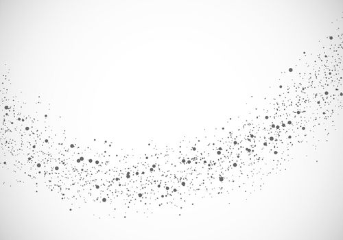 Abstract black dust dotted sparse particles design elements isolated on white background