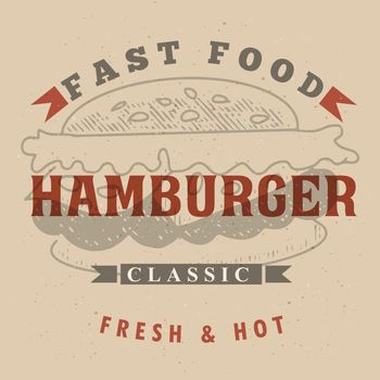 Hamburger label design