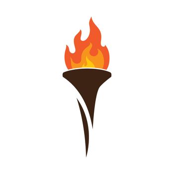 Illustration of torch fire icon