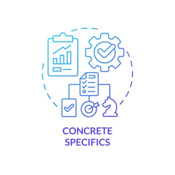 Concrete specifics blue gradient concept icon