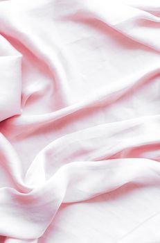 Pink soft silk texture, flatlay background