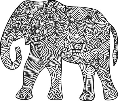 Elephant Mandala Coloring Pages for Adults