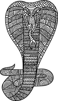 King Cobra Mandala Coloring Pages for Adults
