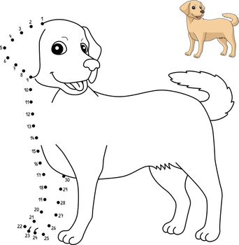 Dot to Dot Labrador Retriever Isolated Coloring