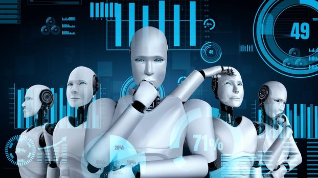 Future financial technology controll by AI robot huminoid uses machine learning