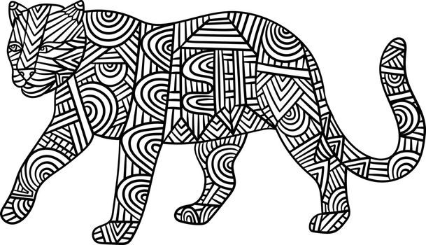 Leopard Mandala Coloring Pages for Adults