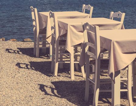Restaurant by the sea, Mediterranean vacation