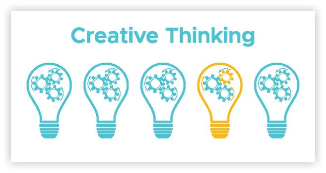 Cogwheel lightbulb creative thinking concept