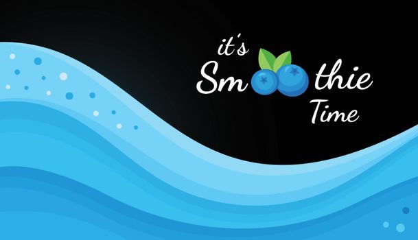 Blueberry smoothie logo fruit shake illustration