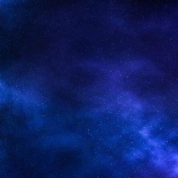 Night sky stars background, nebula clouds in cosmos