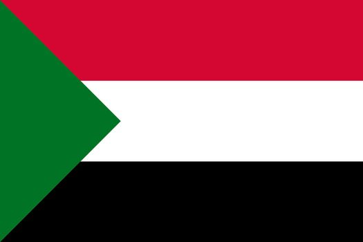 Sudan vector flag. Aftrican country nation symbol