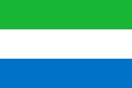 Sierra Leone vector flag. Aftrican country symbol