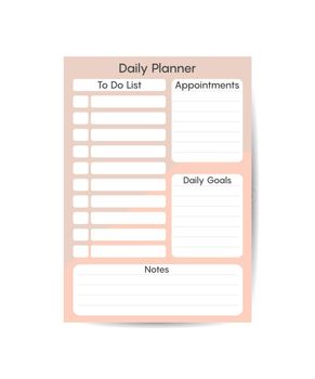 Plant Daily Planner Template in Vector for Notes, To Do List, Goals, and more.