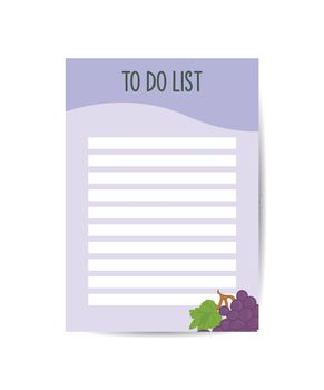 daily planner note paper to do list template decorated with fruit List design illustration design
