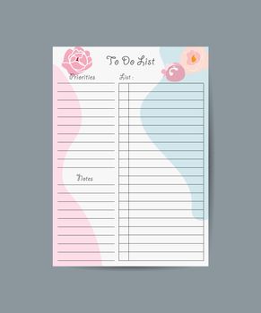 checklist, daily plan. To do list planning schedule work time management vector illustration