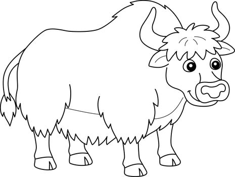 Yak Animal Coloring Page for Kids