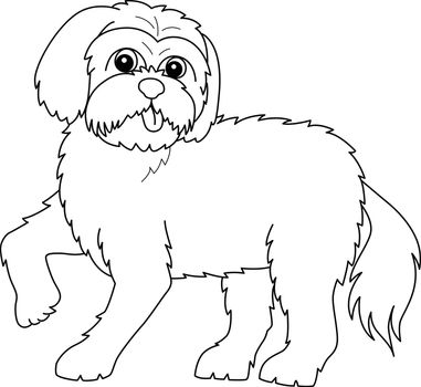 Maltese Dog Isolated Coloring Page for Kids