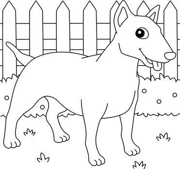 American Pit Bull Terrier Dog Coloring Page