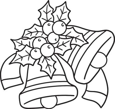 Christmas Bells Isolated Coloring Page for Kids