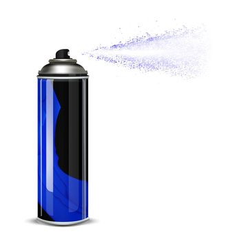 Spray can isolated on white background.