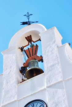 Church tower Mijas - old city of Andalusia , Spain. Church tower in the beautiful mountain city of Mijas, Andalusia, Spain.