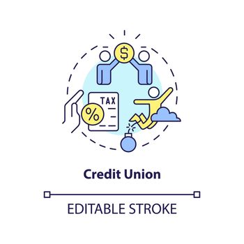 Credit union concept icon