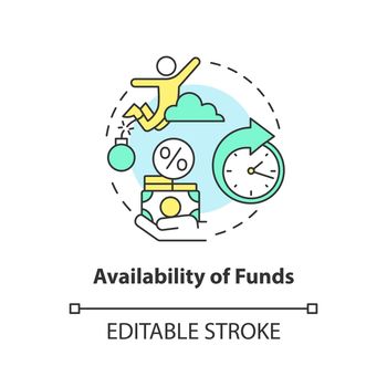 Availability of funds concept icon