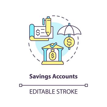 Savings accounts concept icon
