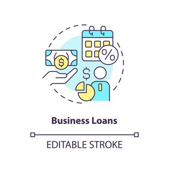 Business loans concept icon
