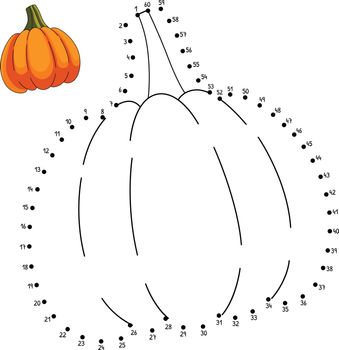 Dot to Dot Thanksgiving Pumpkin Coloring Pages