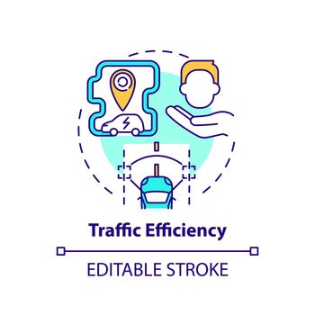 EV traffic efficiency concept icon.