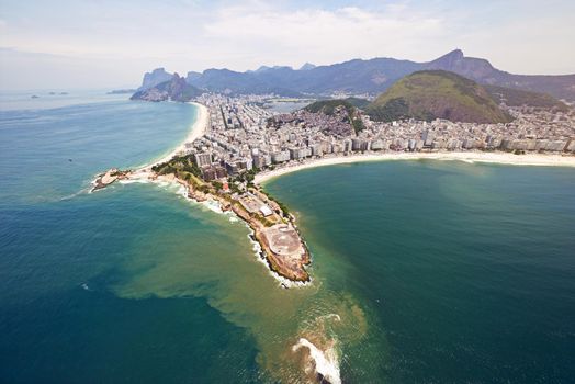 Beautiful Rio from above. Aerial view of Rio De Janeiro, Brazil.