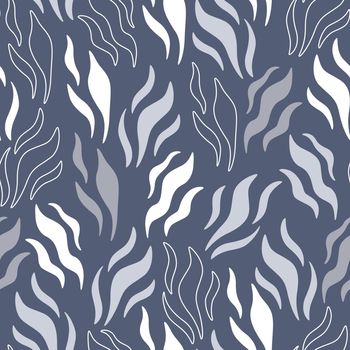 Abstract blue wavy modern simple print