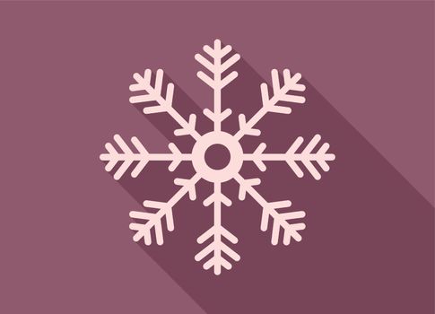 Abstract realistic winter christmas snowflake icon - Vector