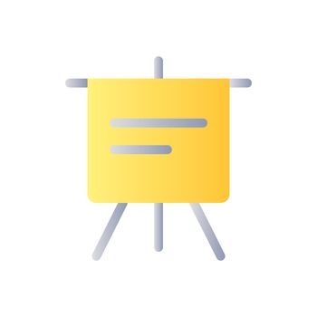 Portable presentation board flat gradient two-color ui icon