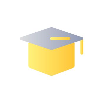 Mortarboard hat flat gradient two-color ui icon
